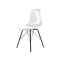 Cadeira Eames Policarbonato Transparente Tower Preto