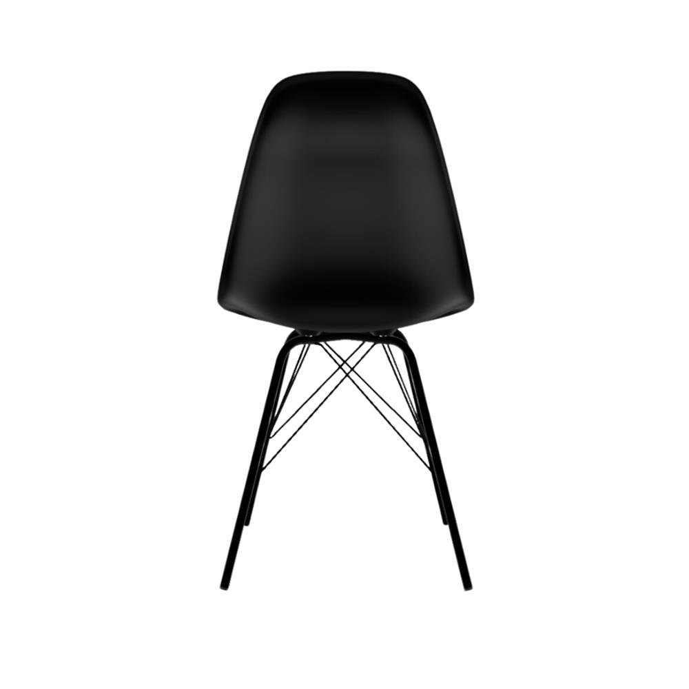 Cadeira Eames polipropileno Preta Tower Preto