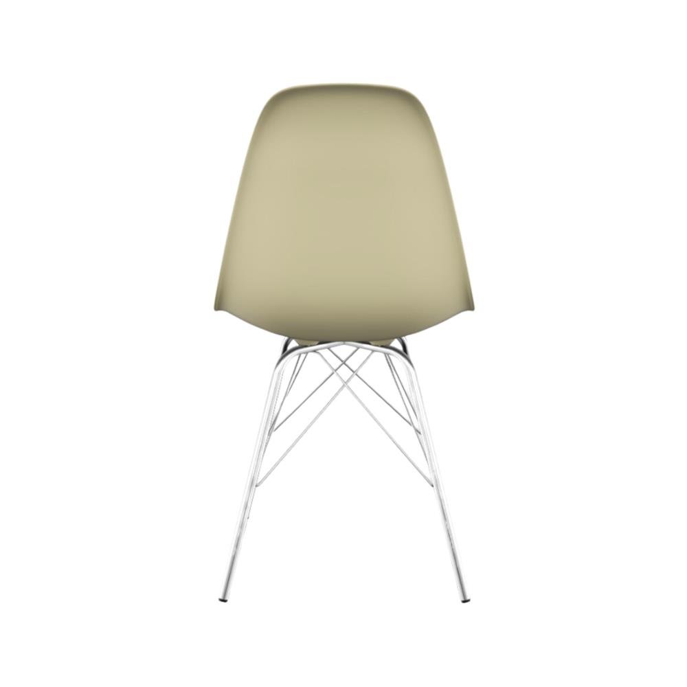 Cadeira Eames polipropileno Fendi Tower Cromado