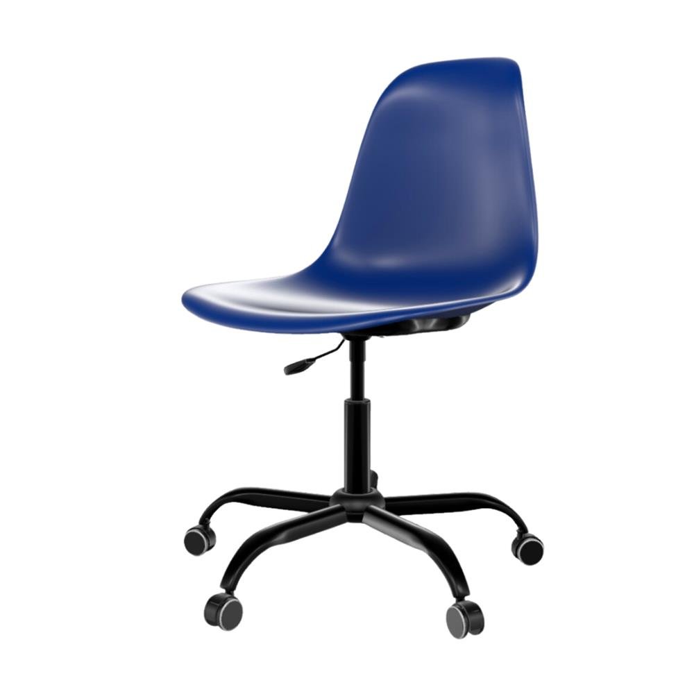 Cadeira Eames polipropileno Azul Bic Office Preto
