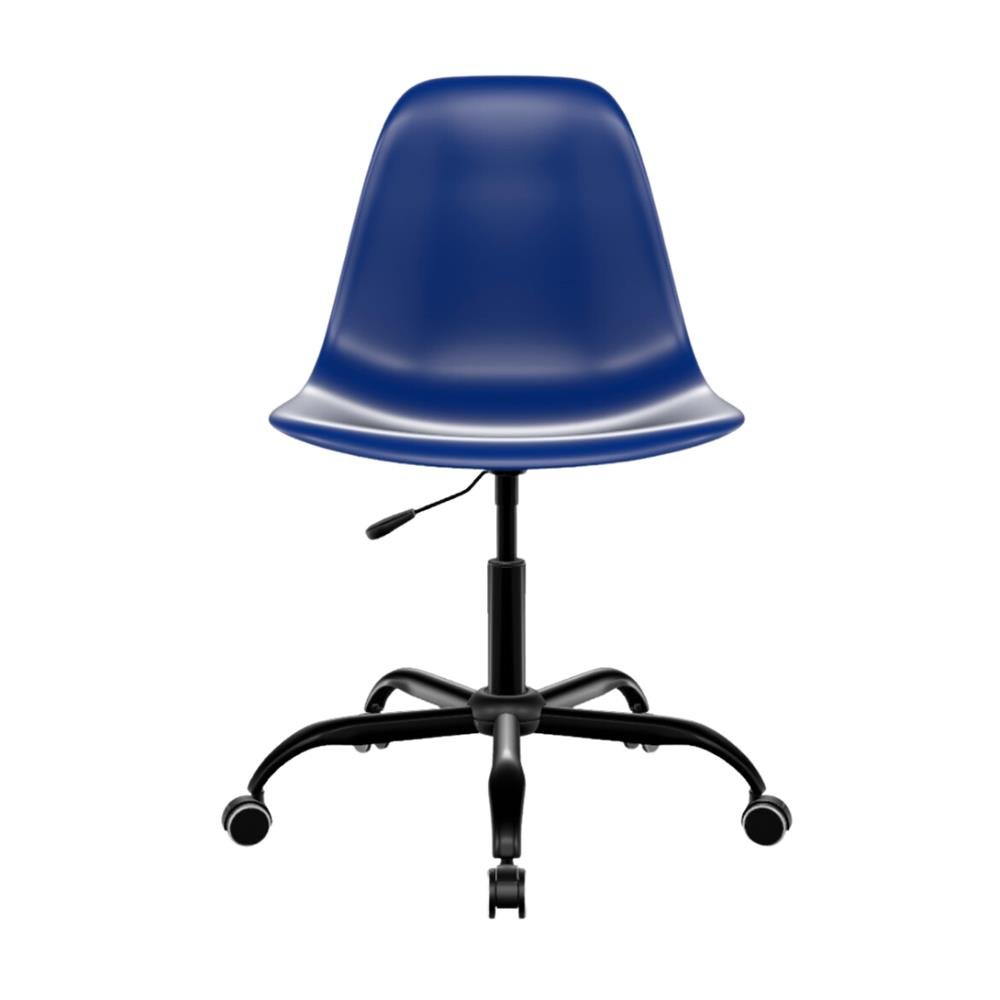 Cadeira Eames polipropileno Azul Bic Office Preto