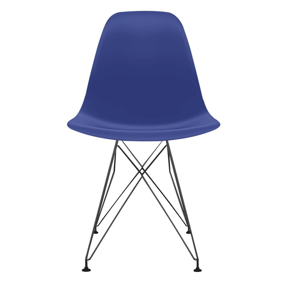 Cadeira Eames polipropileno Azul Bic Eiffel Preto