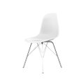 Cadeira Eames polipropileno Branca Tower Cromado
