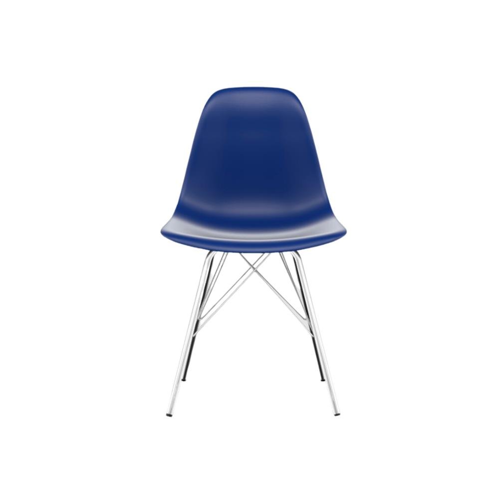 Cadeira Eames polipropileno Azul Bic Tower Cromado