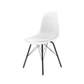 Cadeira Eames polipropileno Branca Tower Preto