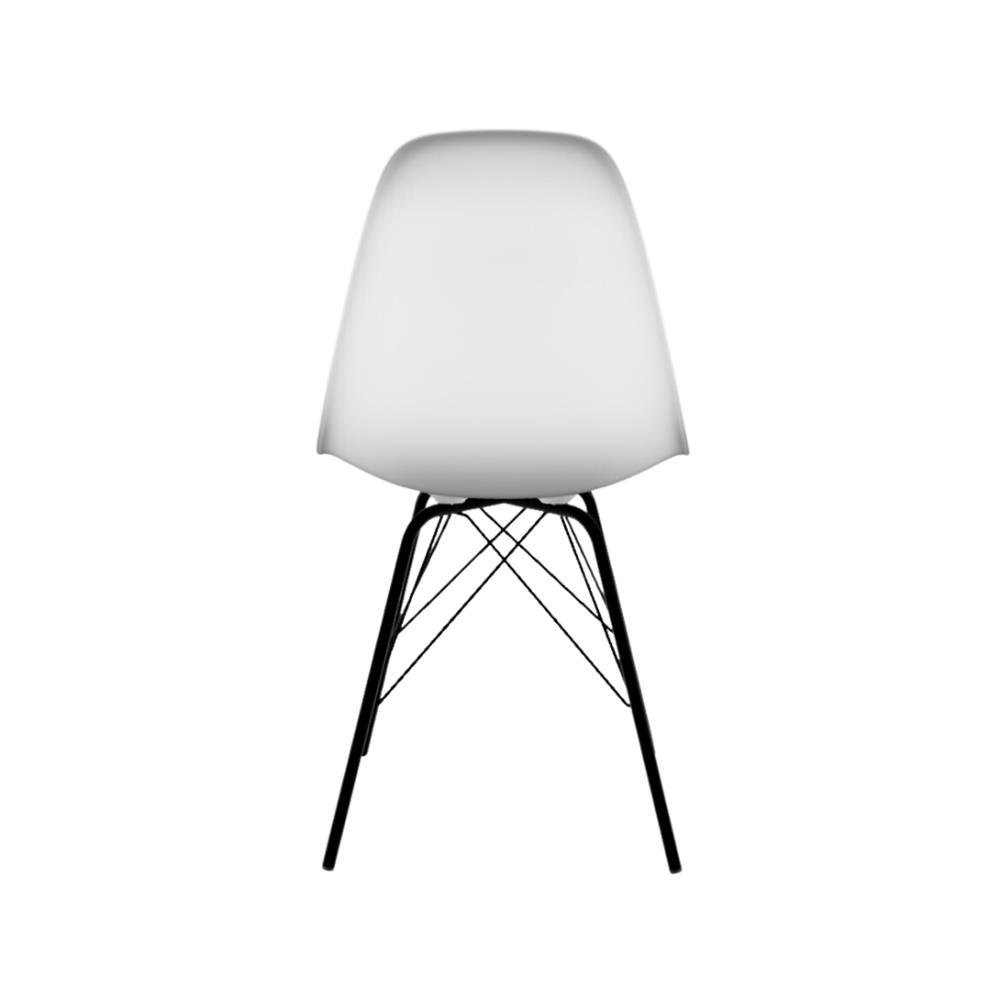 Cadeira Eames polipropileno Branca Tower Preto