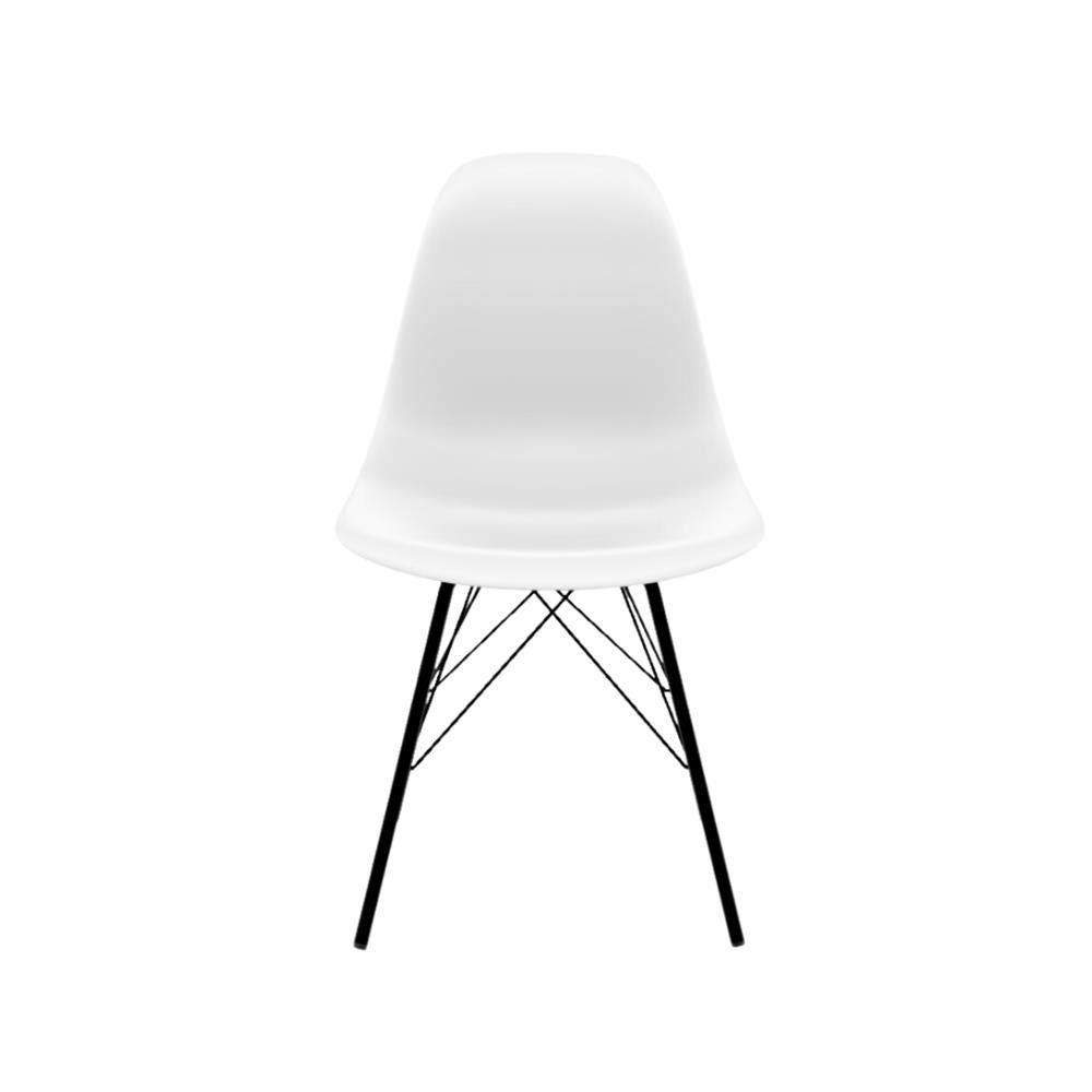 Cadeira Eames polipropileno Branca Tower Preto