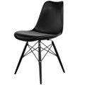 Cadeira Saarinen polipropileno Preta Dsw Injetado Preto