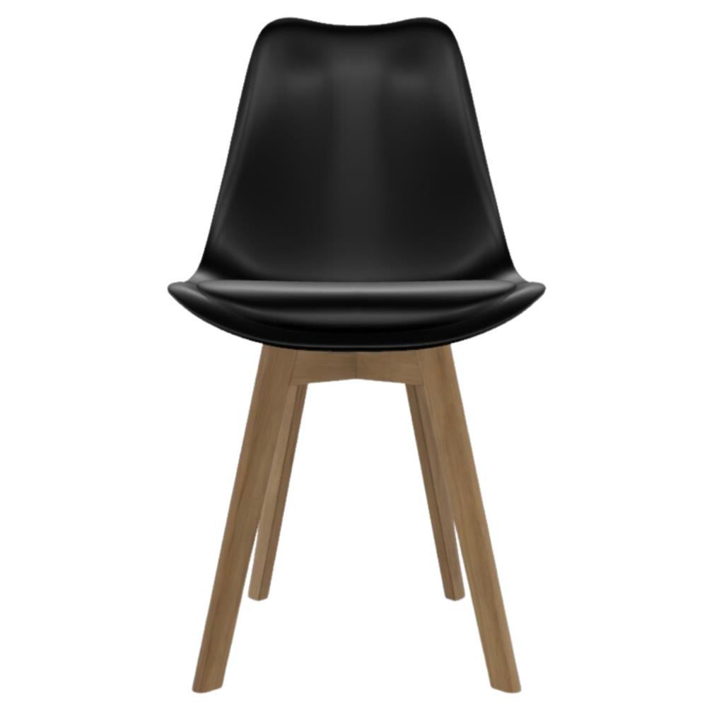 Cadeira Saarinen polipropileno Preta Wood
