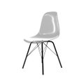 Cadeira Eames Policarbonato Fume Tower Preto