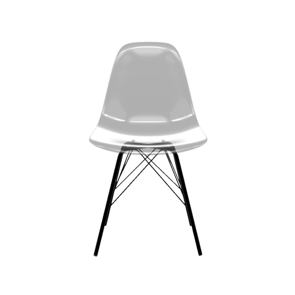 Cadeira Eames Policarbonato Fume Tower Preto