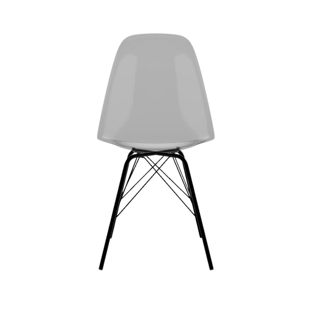 Cadeira Eames Policarbonato Fume Tower Preto
