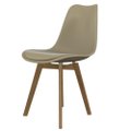 Cadeira Saarinen polipropileno Nude Wood