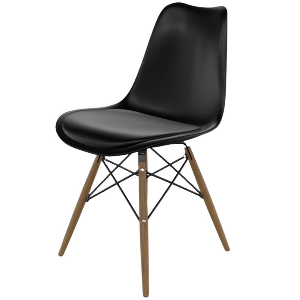 Cadeira Saarinen polipropileno Preta Dsw