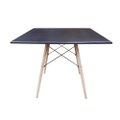 Mesa Eames Dsw Tampo Quadrado Mdf Preto 90X90 centimetros