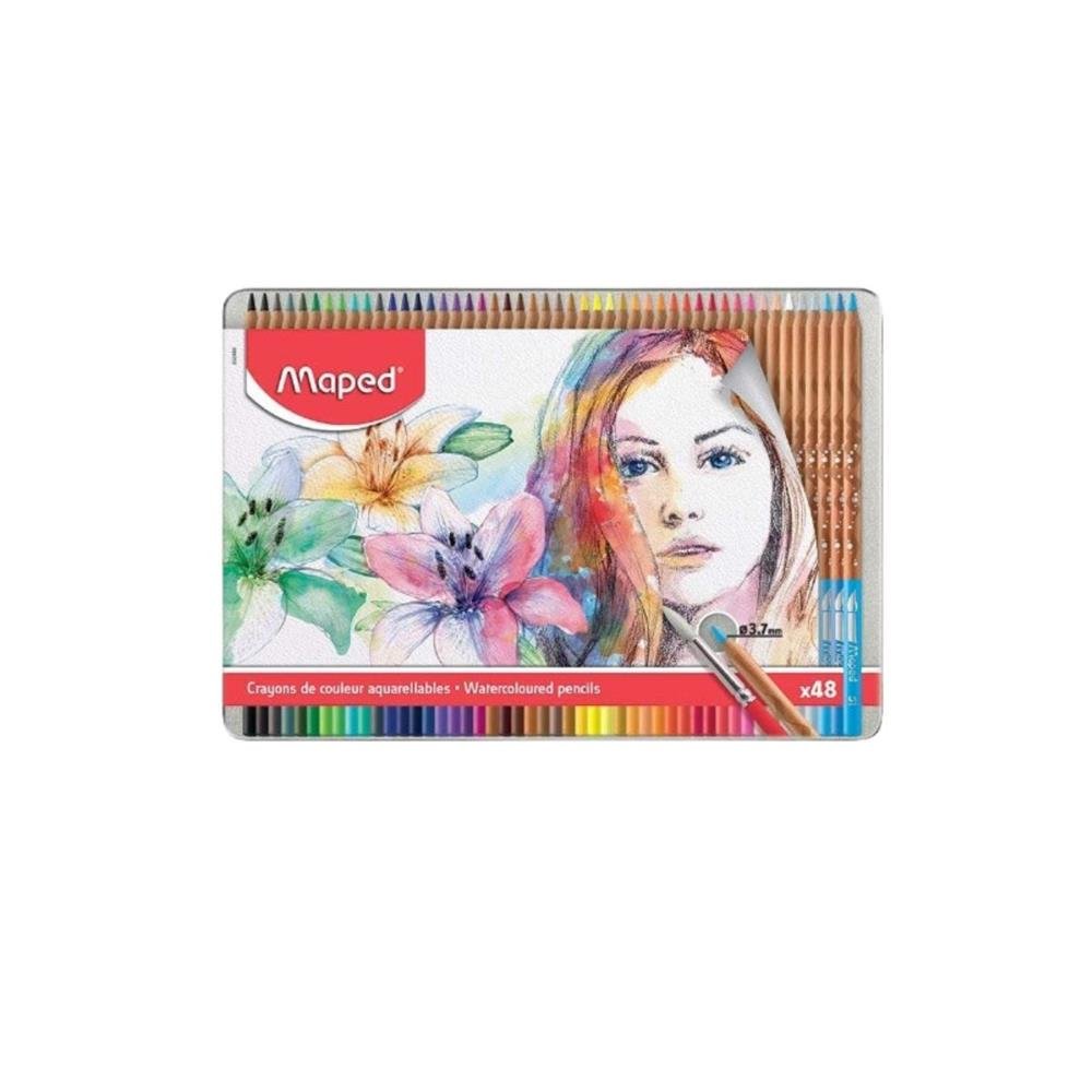Lapis De Cor Artistico Maped Aquarela Com 48 Cores