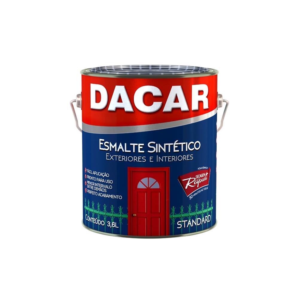Tinta Esmalte Sintetico Galao 3.6 Ml Preto Dacar