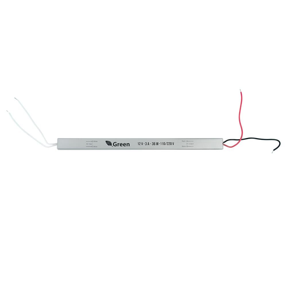 Fonte Ultra Slim Driver Para Perfil De Fita De LED - 12V 3a 36w - 110/220v