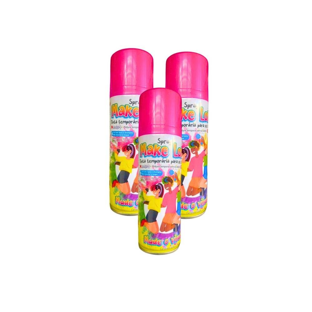 Tinta De Cabelo Spray Make Loko 120Ml Rosa