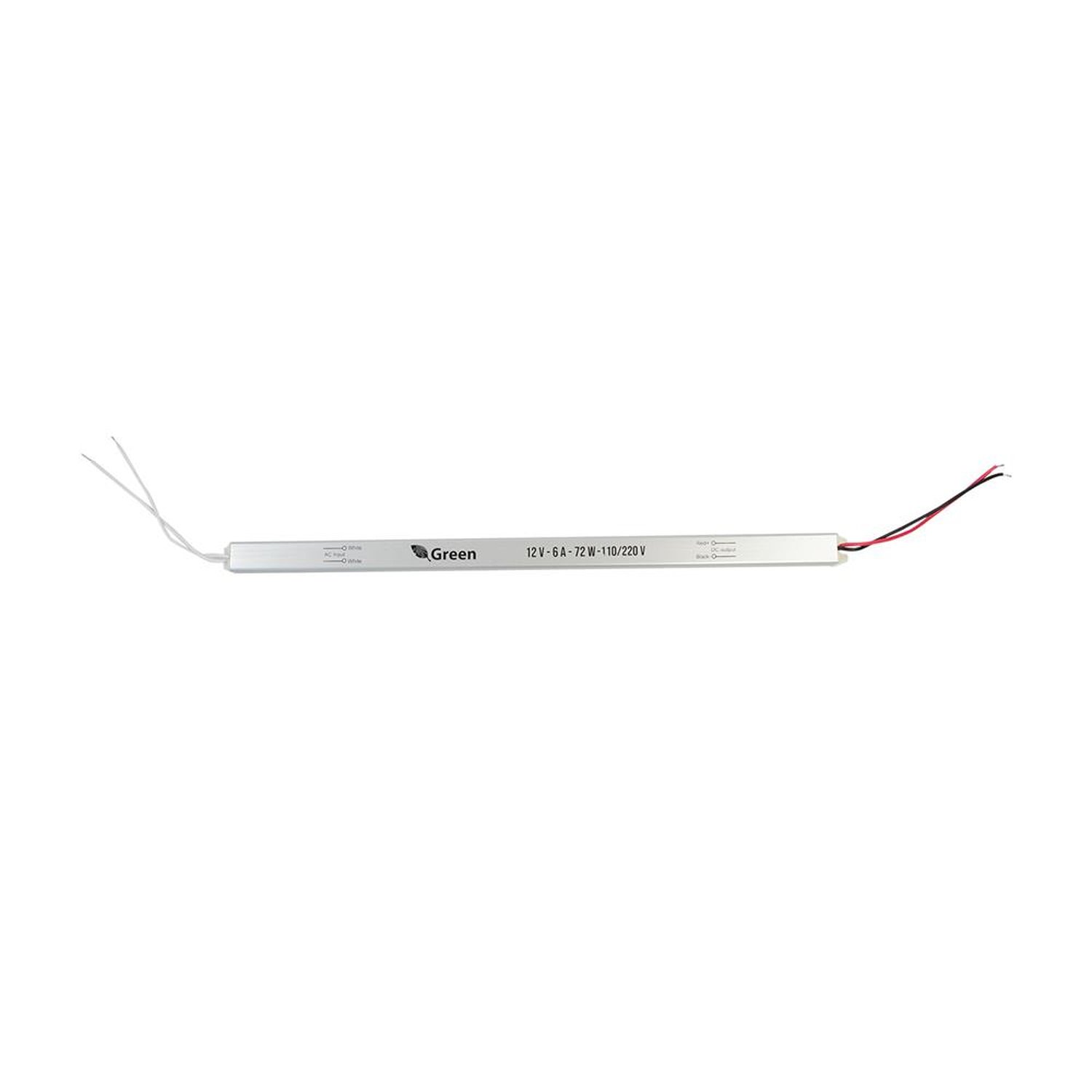 Fonte Ultra Slim Driver Para Perfil De Fita De LED - 12V 6a 72w - 110/220v