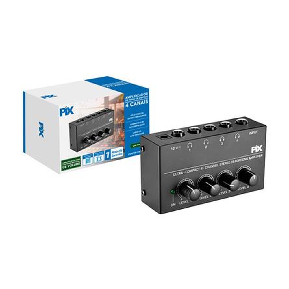 Amplificador De Fone De Ouvido 4 Canais