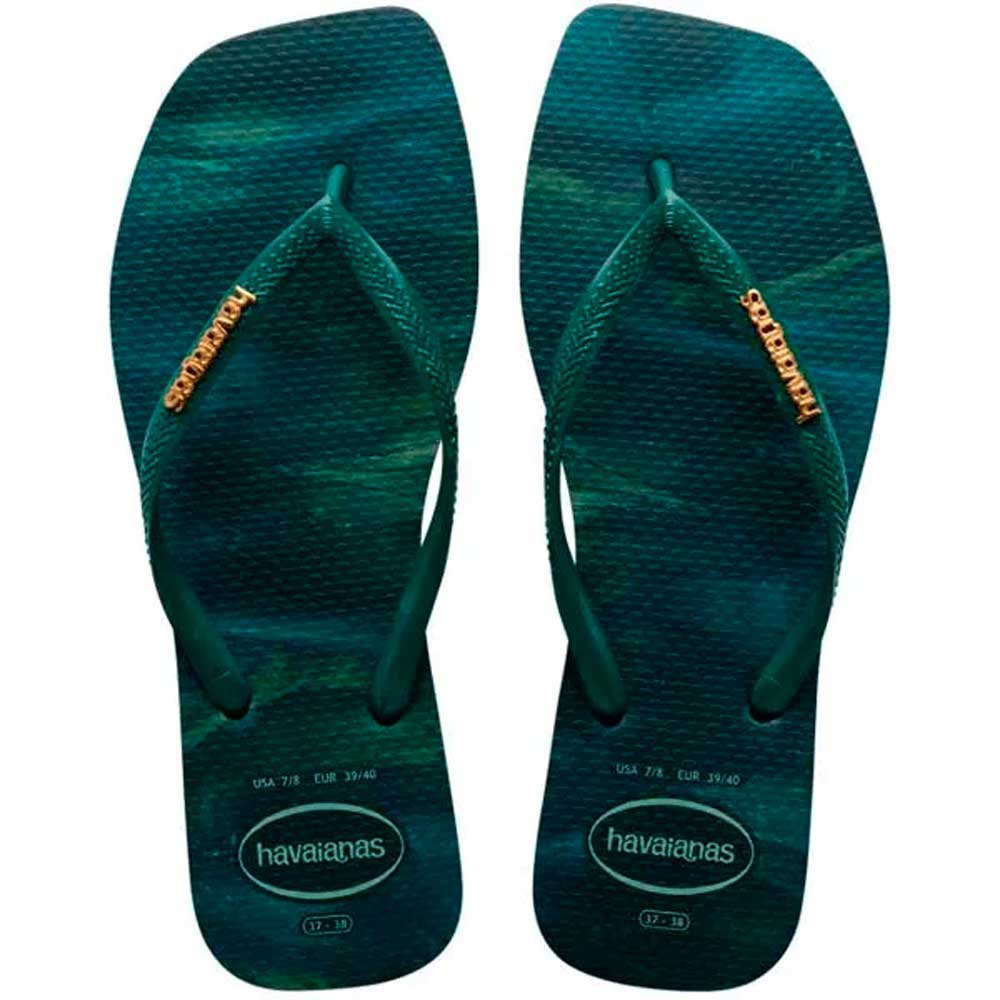 Havaianas Slim Square Trendy 5266 Verde Pantanal 35/36 Com 12 Pares