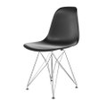Cadeira Eames polipropileno Preta Eiffel Cromado