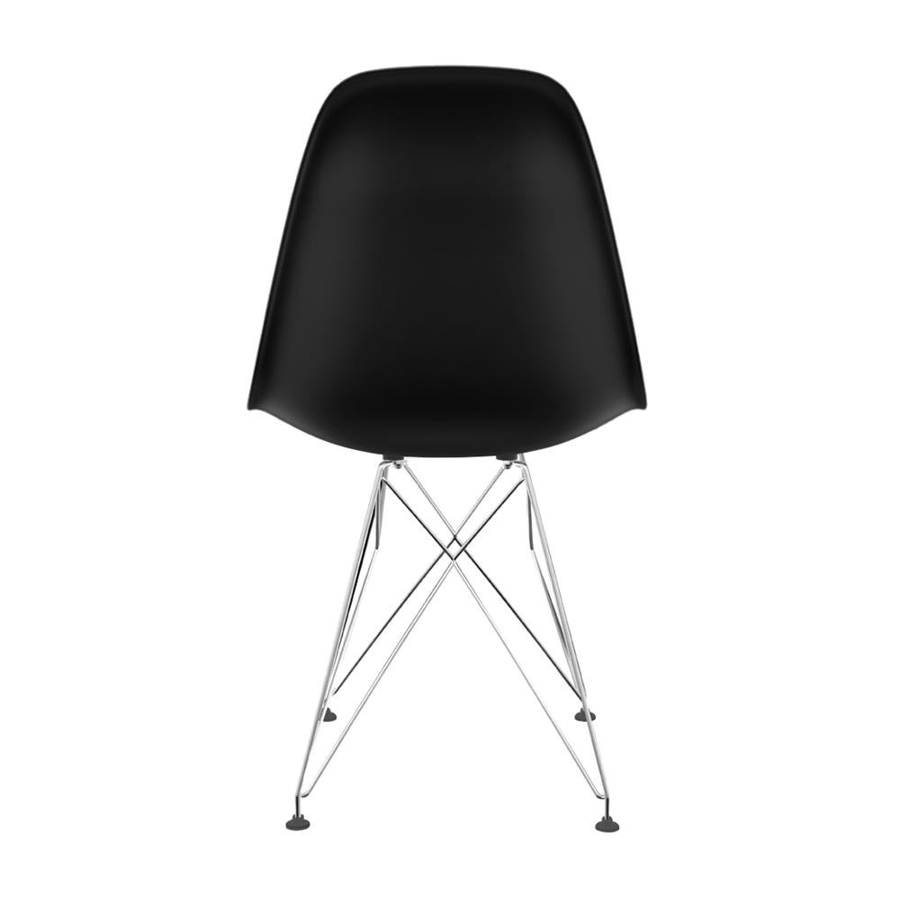 Cadeira Eames polipropileno Preta Eiffel Cromado