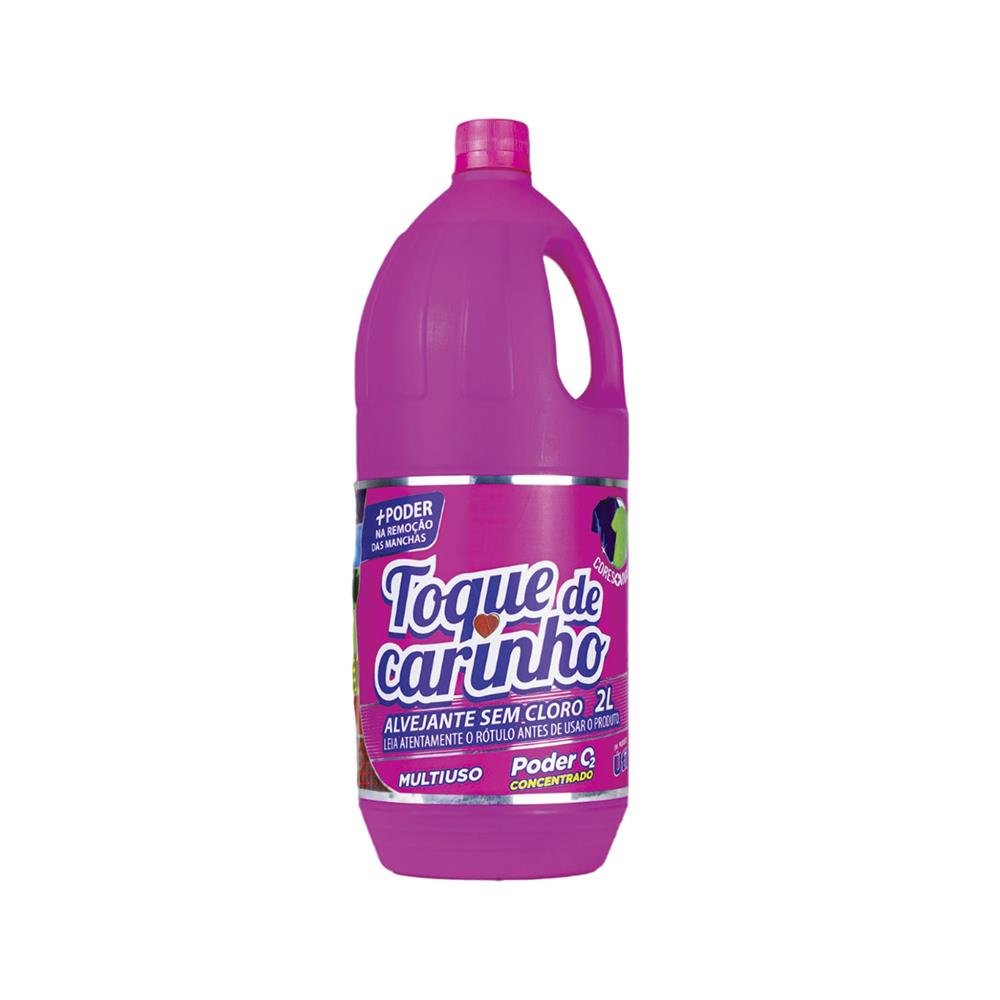 Alvejante Sem Cloro Tira Manchas Toque Carinho 2L Rosa