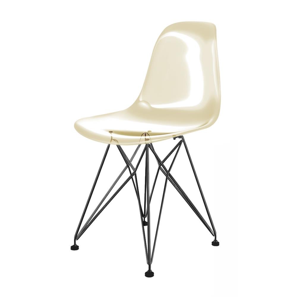 Cadeira Eames Policarbonato Ambar Eiffel Preto