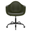 Cadeira Arm polipropileno Verde Militar Office Preto