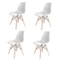 Cadeira Eames polipropileno Branca Dsw caixa com quatro