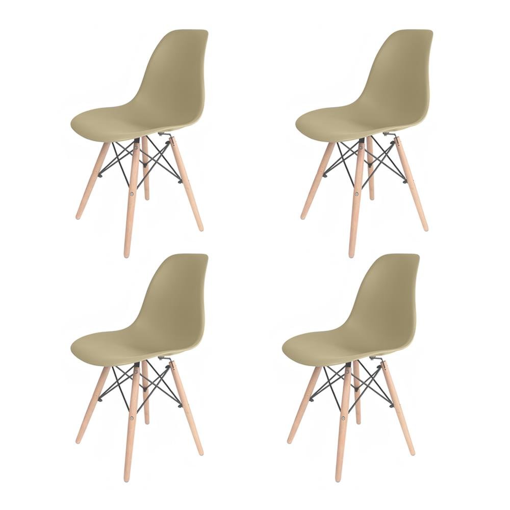 Cadeira Eames polipropileno Fendi Dsw caixa com quatro
