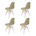 Cadeira Eames polipropileno Fendi Dsw caixa com quatro