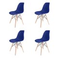 Cadeira Eames polipropileno Azul Bic Dsw caixa com quatro