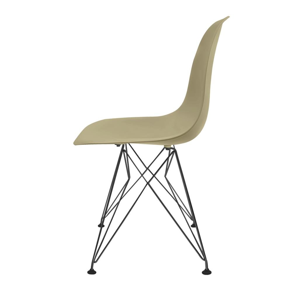 Cadeira Eames polipropileno Fendi Eiffel Preto