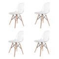 Cadeira Eames Policarbonato Transparente Dsw caixa com quatro