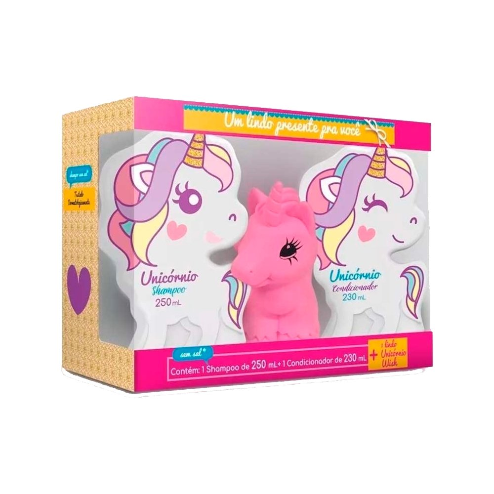 Kit Shampoo+Condicionador Unicornio Rosa 230Ml Nutriex