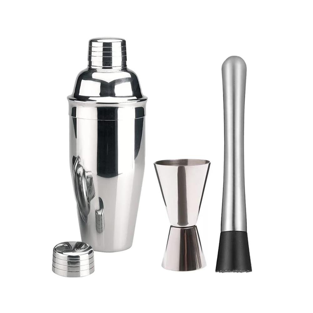 Kit Bar Coqueteleira Casita Inox 500ML Socador Dosador Duplo CA12440