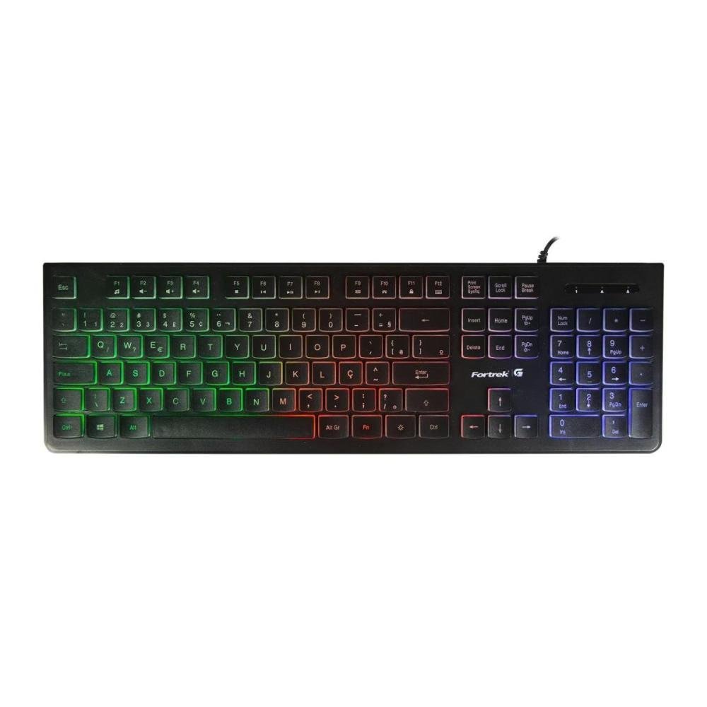 Teclado Gamer Multimidia Fortrek Black Eagle Preto