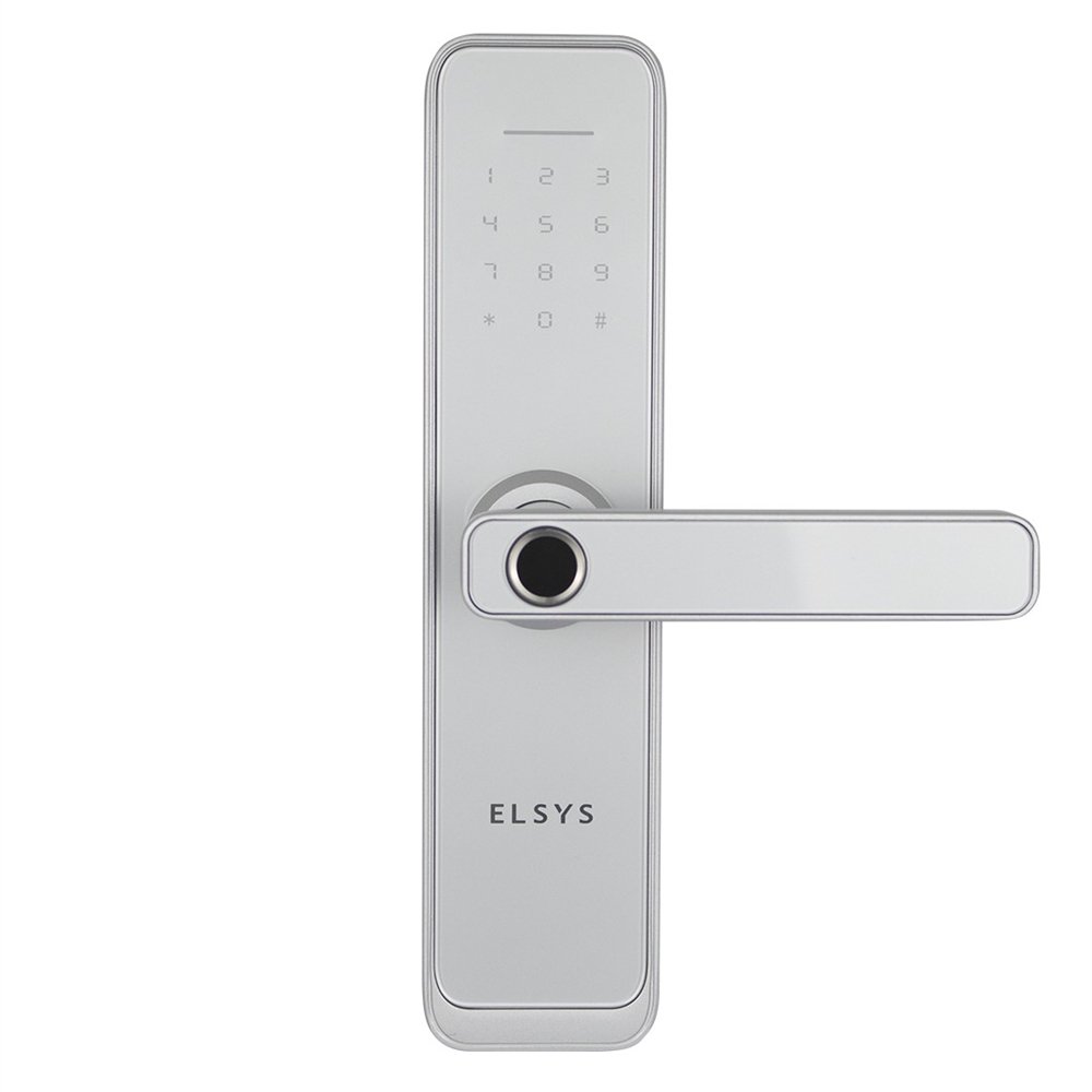 Fechadura Digital De Embutir Elsys ESF-DE4000B | Com Wi-Fi, Biometria, Prata