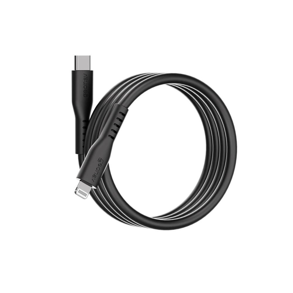 Cabo Geonav Usb-C Para Lightning Preto Silicone 1,5M Eslicsbk