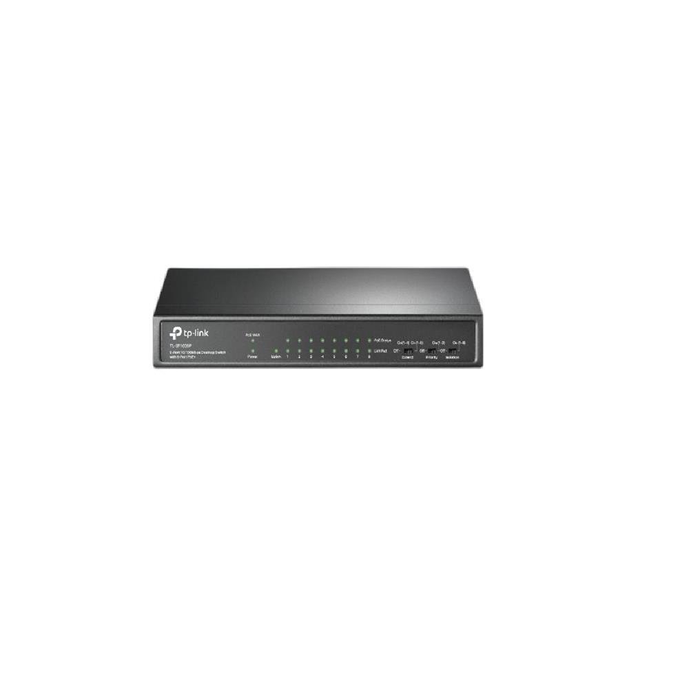 Switch 9 portas TP-Link, 8 Portas PoE+, Fast Ethernet, 10/100mbps, TL-SF1009P