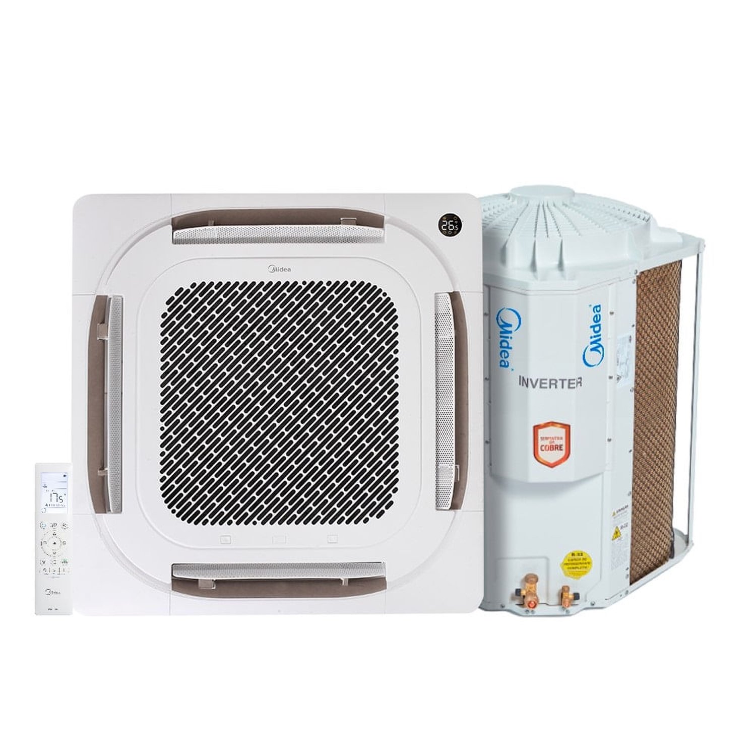 Ar Condicionado Split Cassete Inverter Midea 24000 BTU/h Frio Monofásico 38TVCD24515MM ¿ 220 Volts