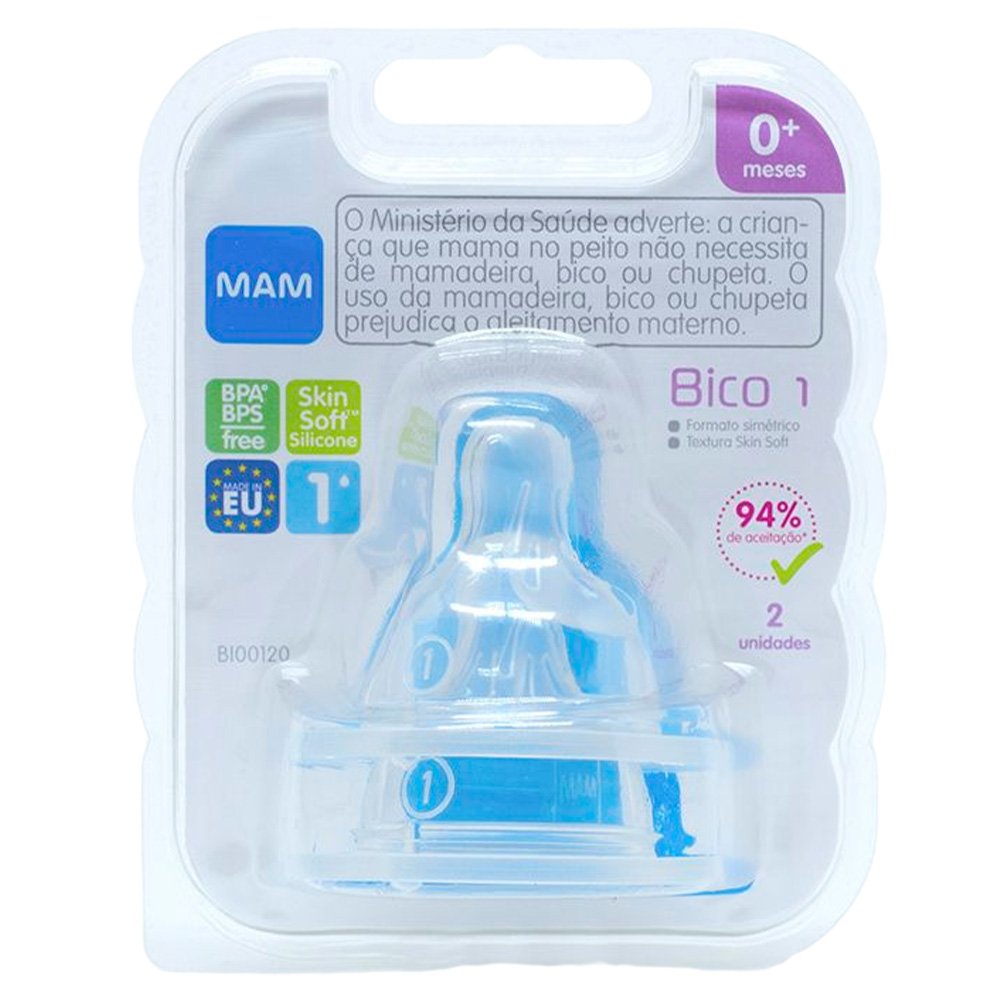 Bico Mamadeira Mam Fluxo Lento Bi00120 | Martins Atacado