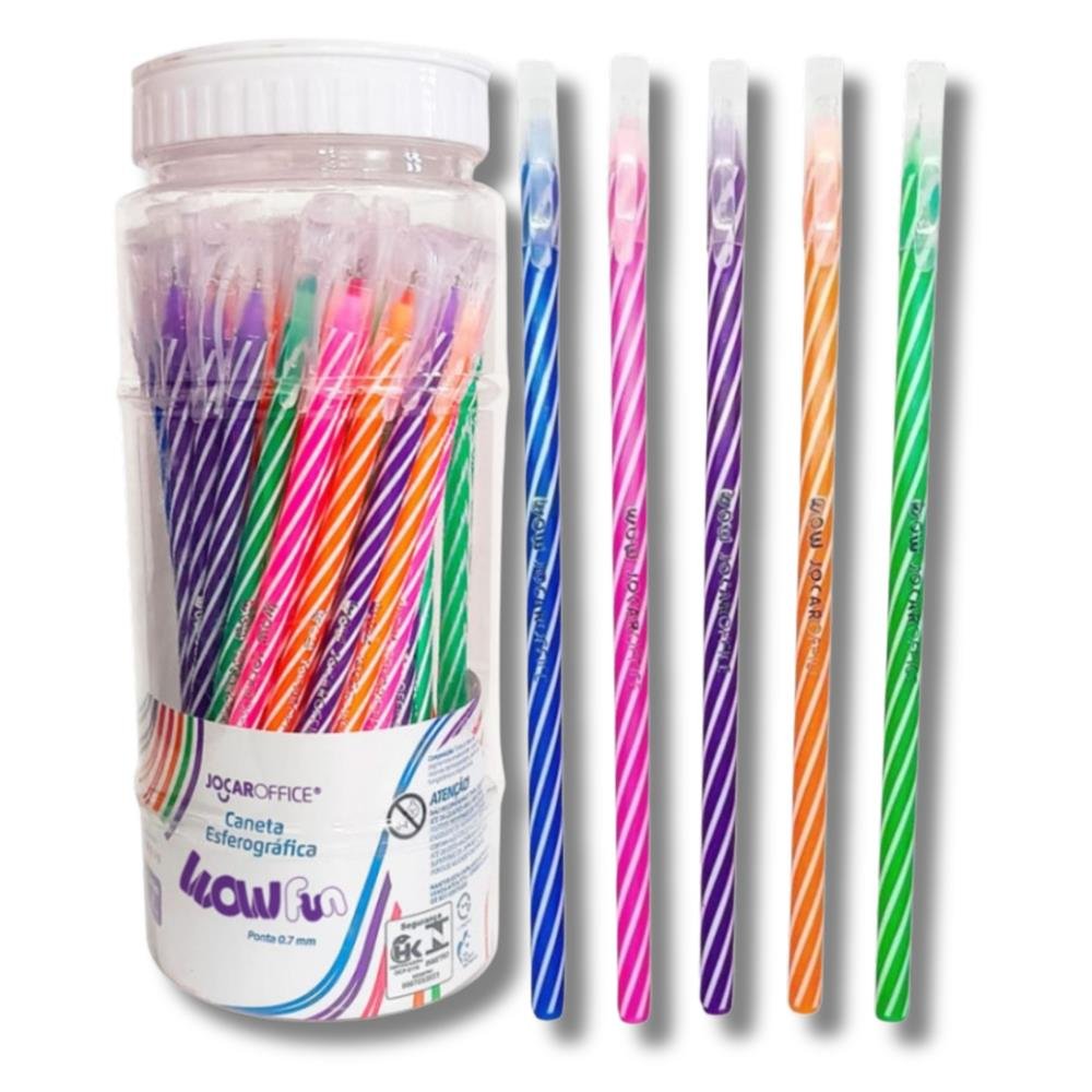 Caneta Esferografica Wow 0.7 Colorida cx com 50 und