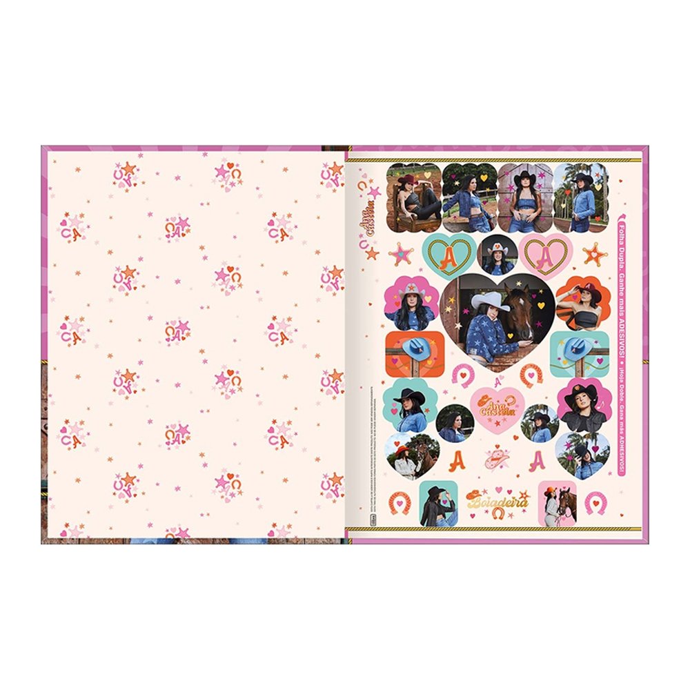 Caderno Costurado Tilibra Universitário - Capa Dura Ana Castela 80 Folhas - Embalagem com 5 Unidades (Sortidos)