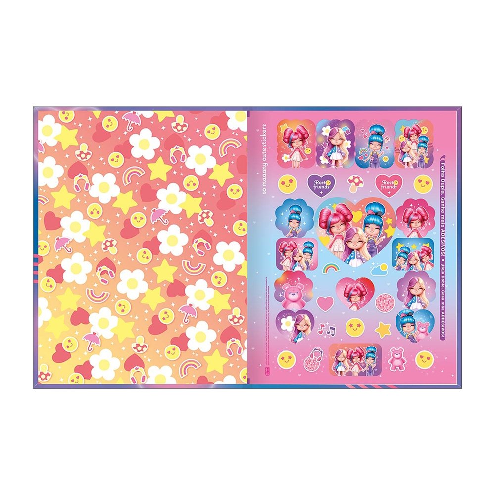 Caderno Costurado Tilibra Universitário - Capa Dura La Liz 80 Folhas - Embalagem com 5 Unidades (Sortido)