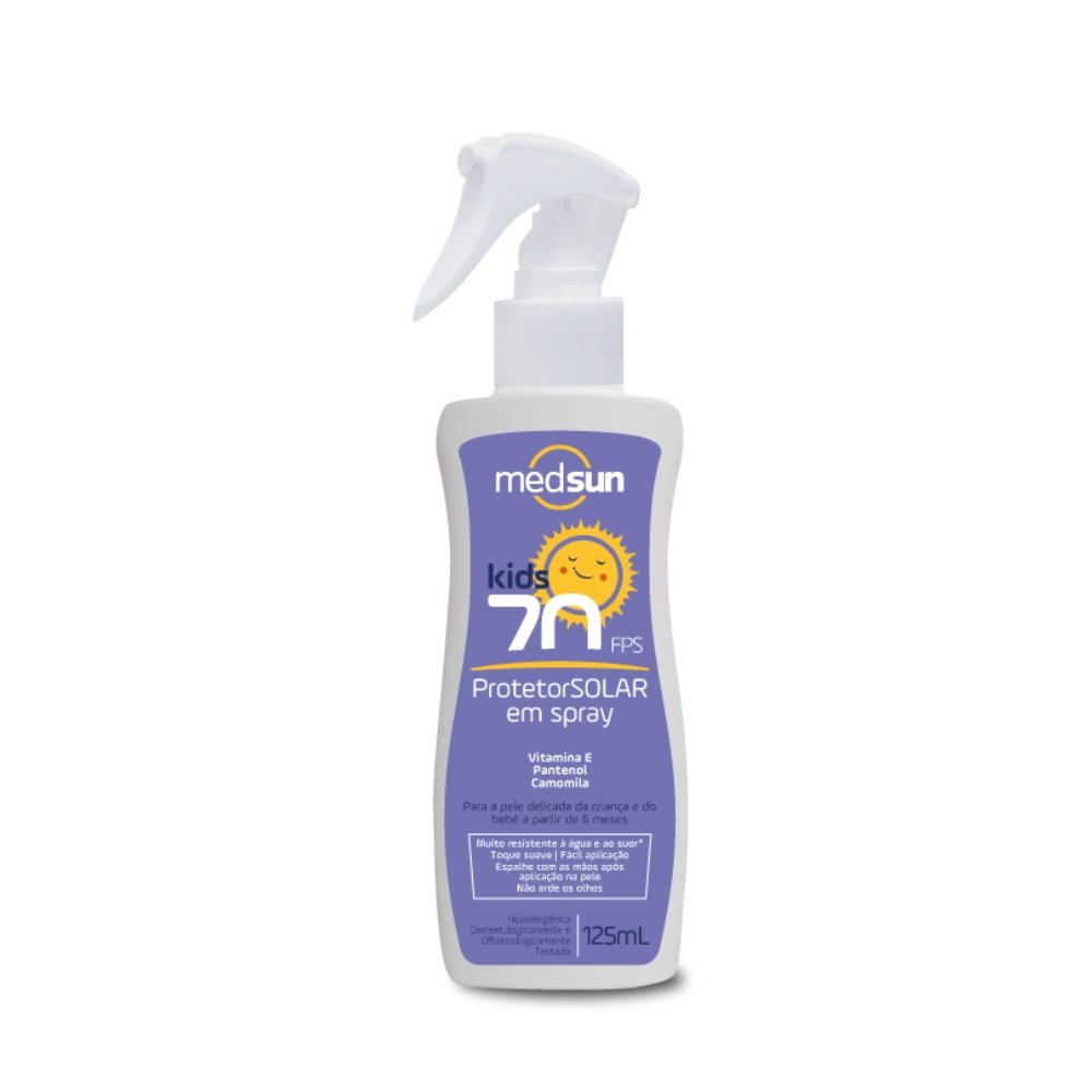 Medsun Protetor Solar Fps 70 Kids Spray 125ml
