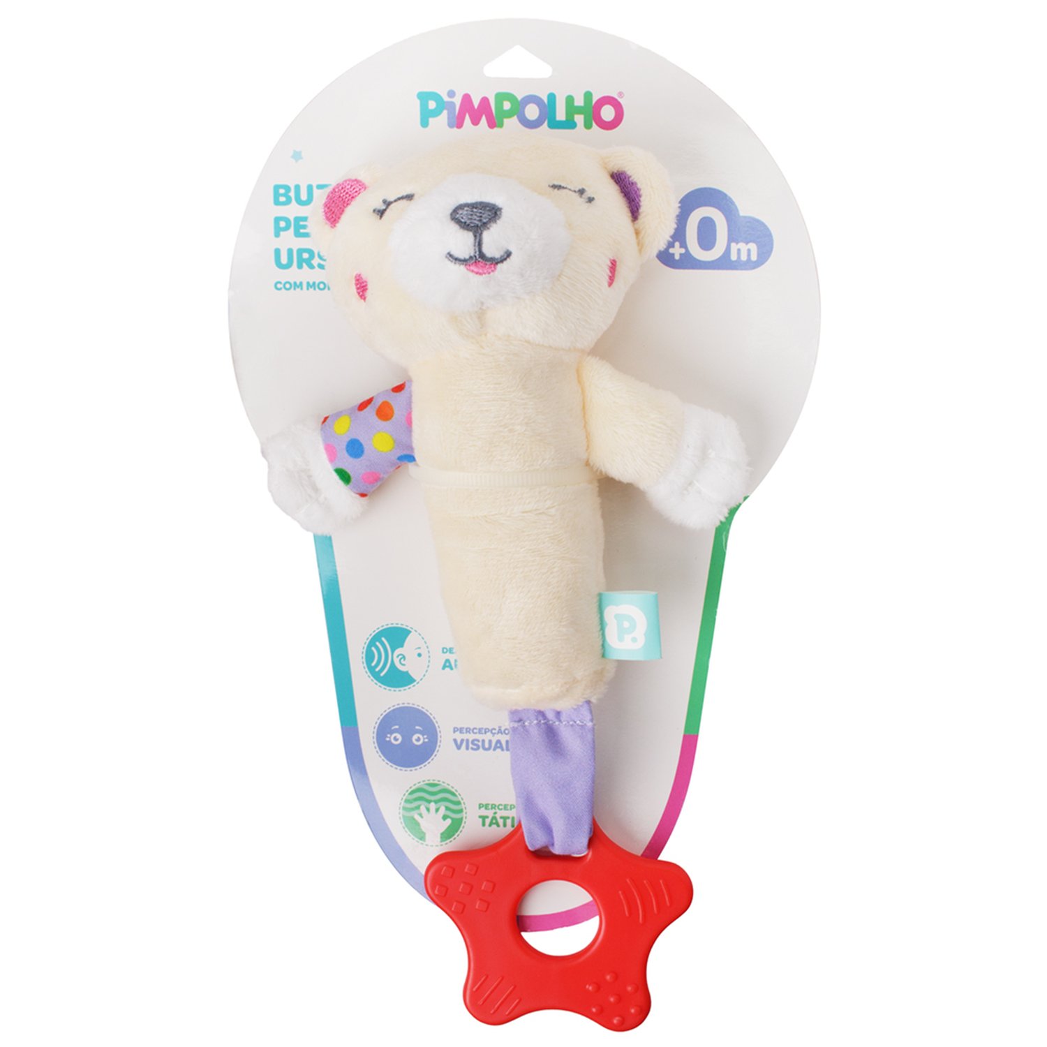 Kit Pelúcia Com Buzina Urso Feminino Pimpolho Caixa Com 2 Unidades.